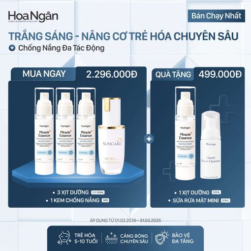 COMBO 1 - TRẮNG SÁNG - NÂNG CƠ TRẺ HÓA CHUYÊN SÂU
