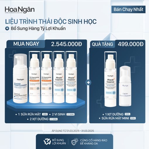 COMBO 2 - LIỆU TRÌNH TÁI SINH MỌI KHUYẾT ĐIỂM CỦA LÀN DA