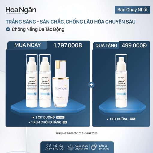 COMBO 1 - TRẮNG SÁNG - SĂN CHẮC, CHỐNG LÃO HÓA CHUYÊN SÂU