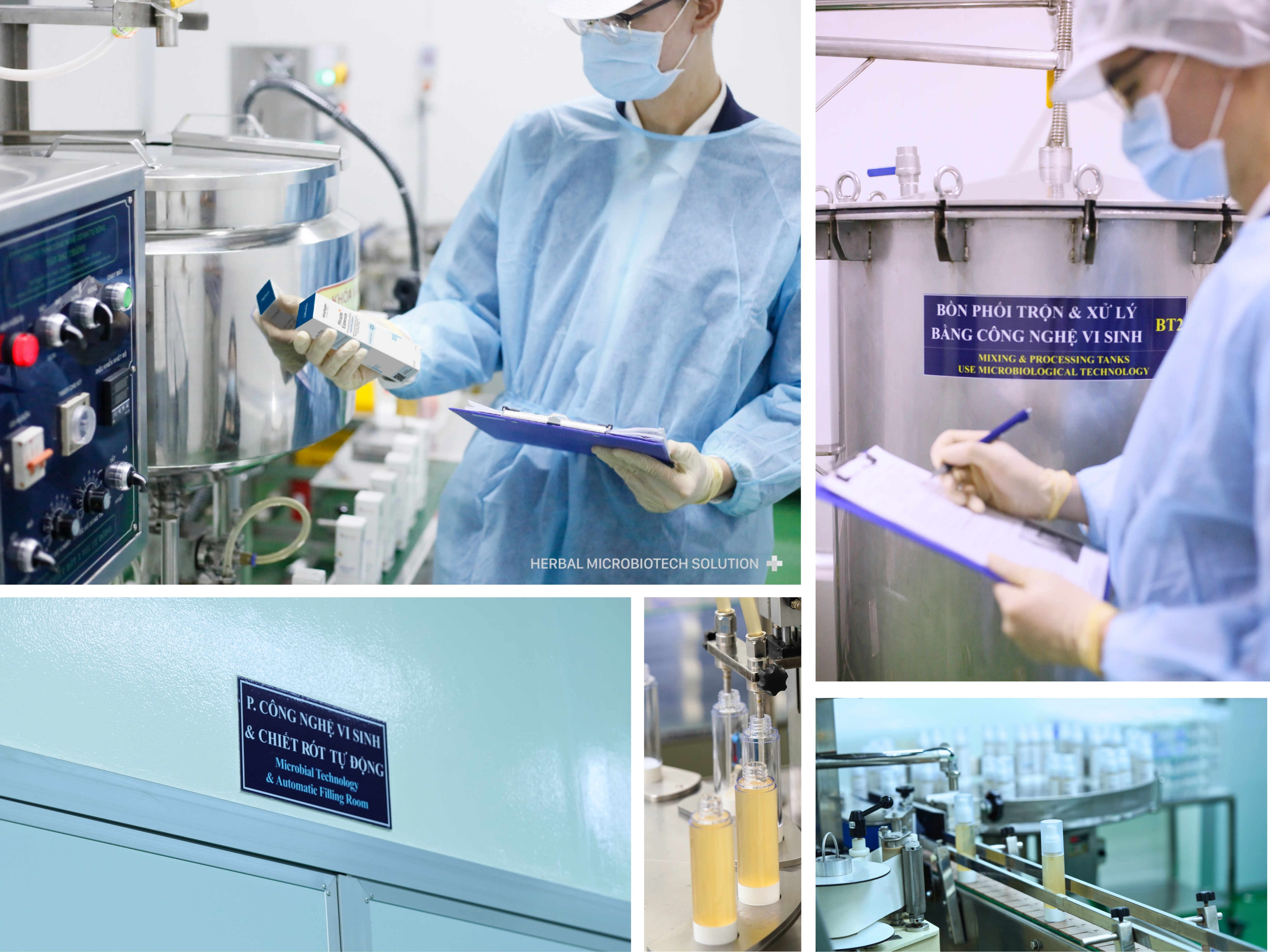 Không gian sản xuất thực tế tại Nhà máy Sản xuất Mỹ Phẩm Vi Sinh Hoa Ngân